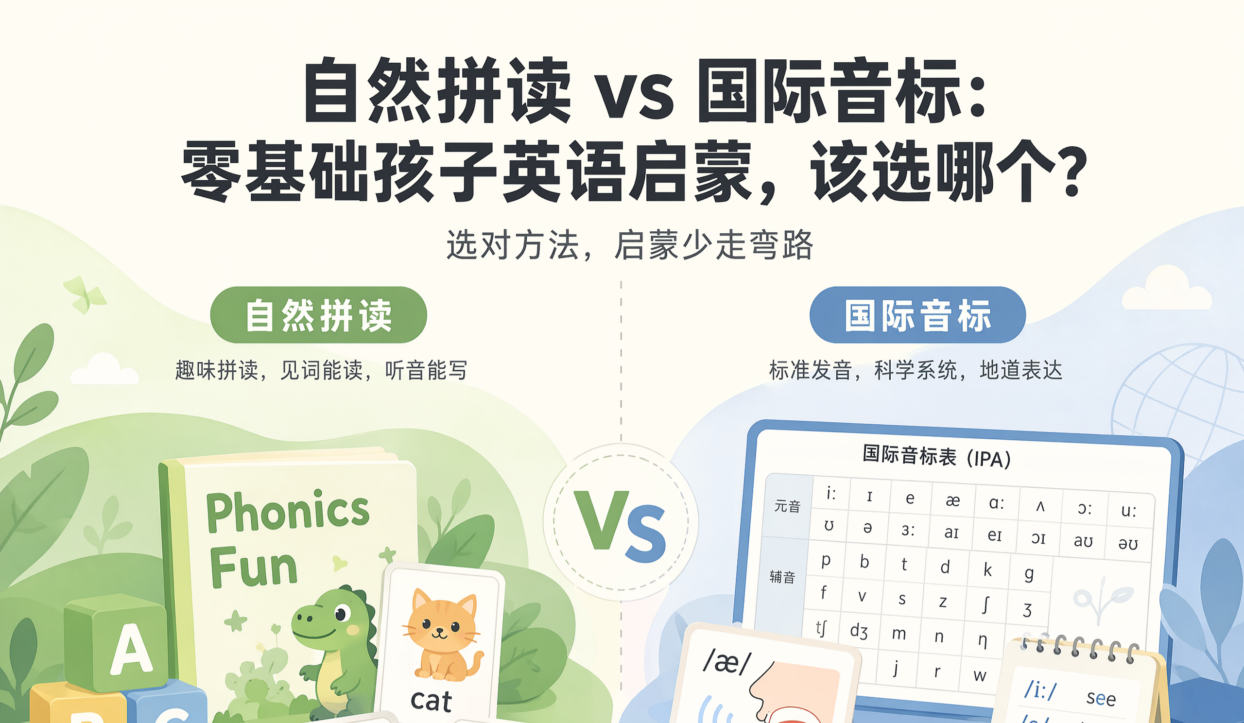 自然拼读 vs 国际音标：零基础孩子英语启蒙，该选哪个？