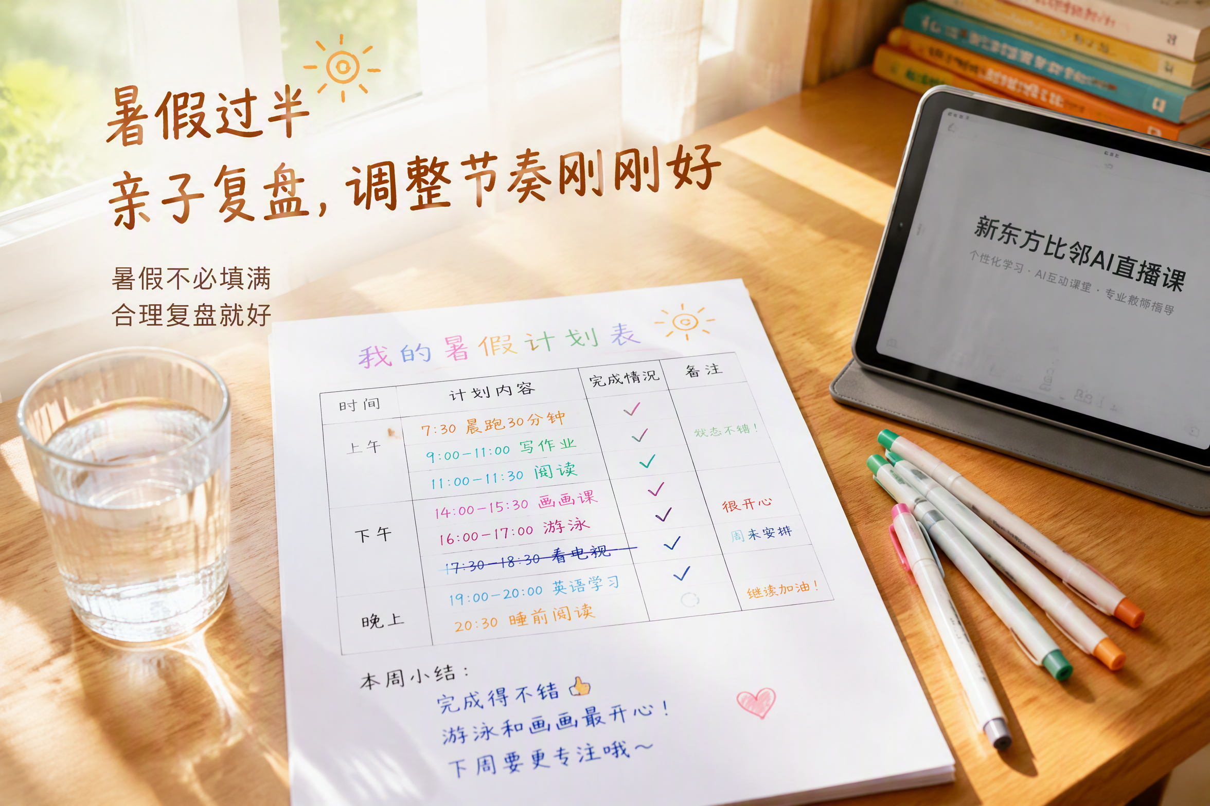 暑假过半,孩子的英语计划执行得怎么样了?