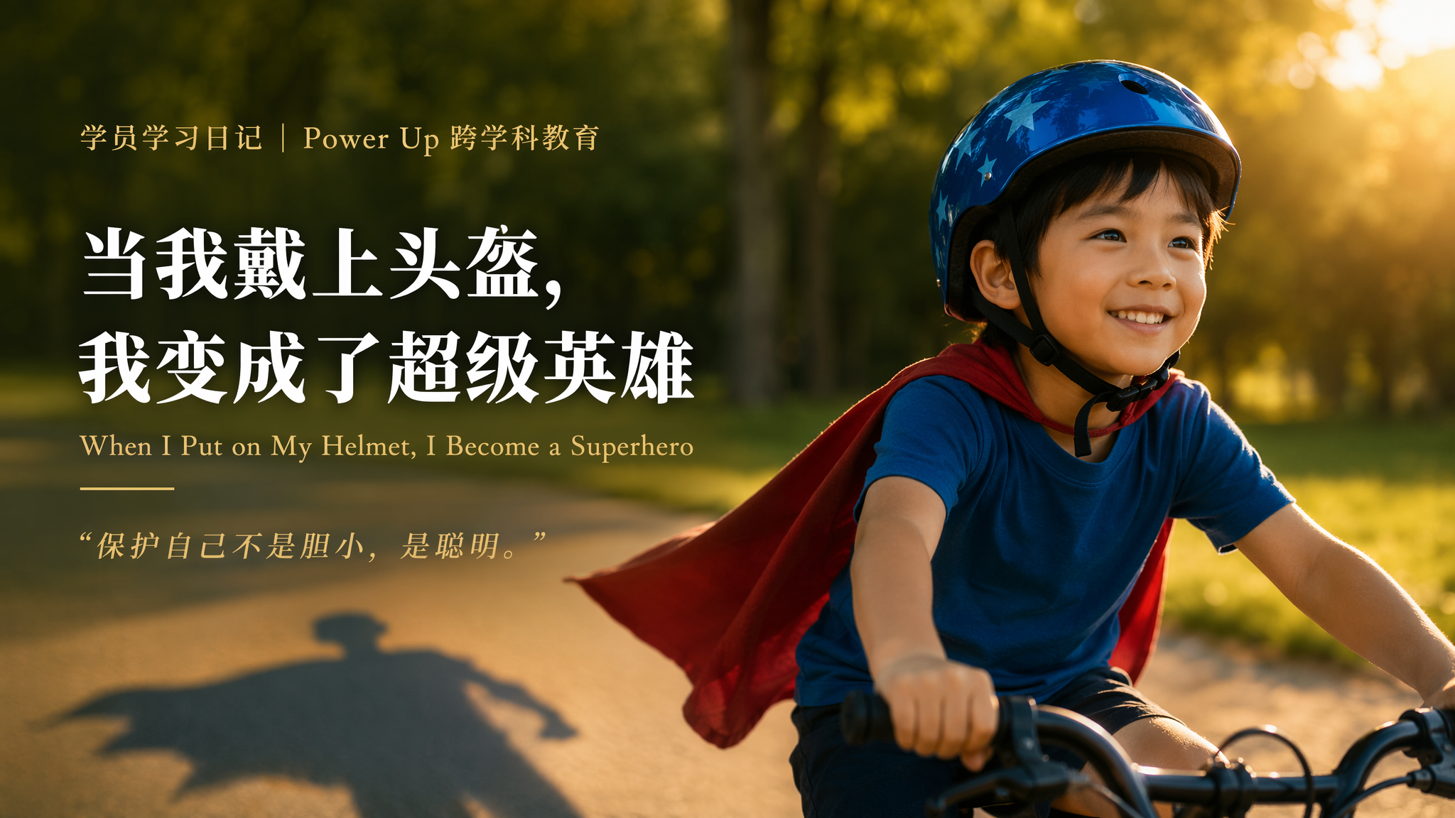 当我戴上头盔,我变成了超级英雄